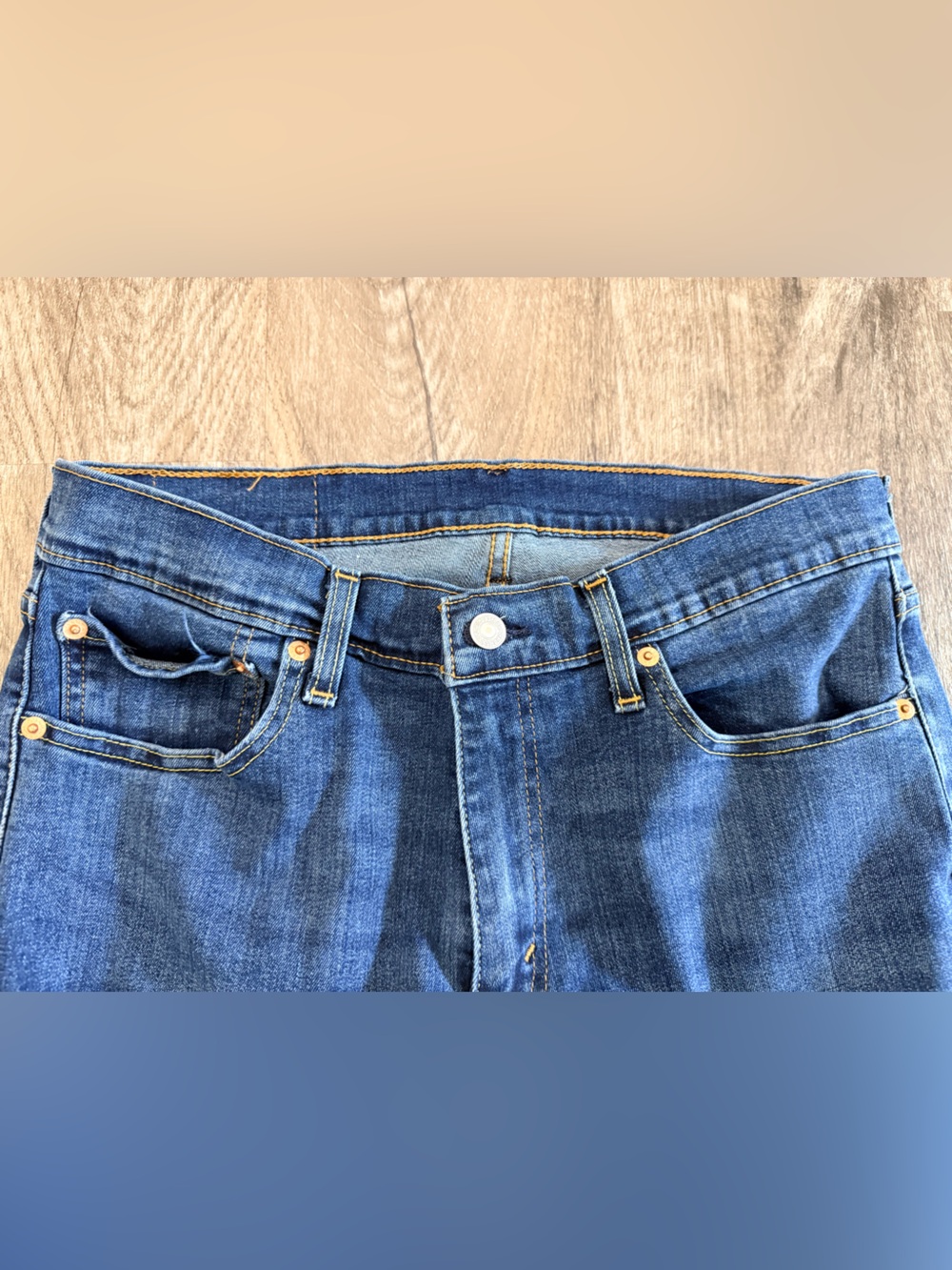 Levi's 511 Slim Fit Mens Stretch Jeans Medium Wash 33x30 Measures 32X29 EC - Picture 2 of 11